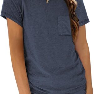 AUTOMET Womens Tops Casual Basic T Shirts Loose Fit Crewneck Short Sleeve Tee Summer Outfits 2024 Trendy