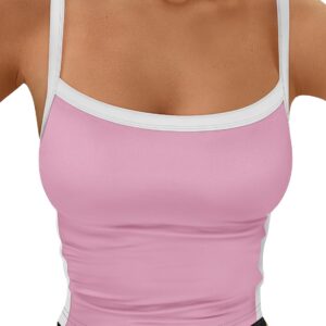 Trendy Queen Women's Camisole Tank Tops Sleeveless Racerback Cami Slim Fitted Tops Casual Summer 2024